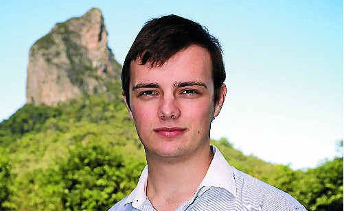 Candidate Rhys Reynolds at the Glasshouse Mountains.