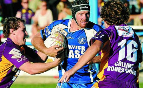 Ghosts Ryan Farrell proves a handful for the defence during the match on Sunday at Frank McGuren Field. Photo: Debrah Novak Ghosts Ryan Farrell proves a handful for the defence during the match on Sunday at Frank McGuren Field. Photo: Debrah Novak