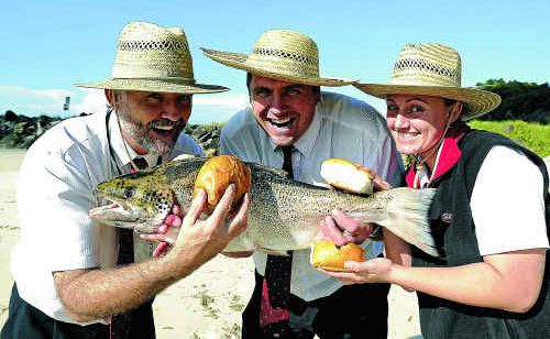Evans Head will be joining in the Beef Week celebrations this year, with Evans Head IGA grocery manager Shane Todd (left) and managers Leigh Fitzgerald and Kristy George, offering free fish burgers on May 25. Evans Head will be joining in the Beef Week celebrations this year, with Evans Head IGA grocery manager Shane Todd (left) and managers Leigh Fitzgerald and Kristy George, offering free fish burgers on May 25.