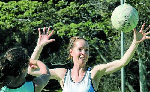 DEX player Bianca Birchall passes the ball during the match against City Spoons on Saturday. DEX player Bianca Birchall passes the ball during the match against City Spoons on Saturday.