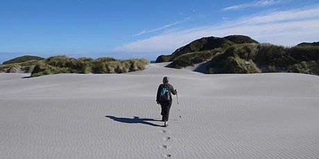 The wild and deserted Wharariki Beach is the northernmoston the West Coast.