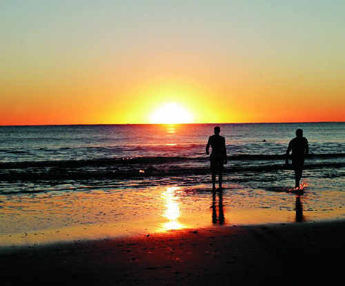 Sunrise at Mooloolaba Beach.
