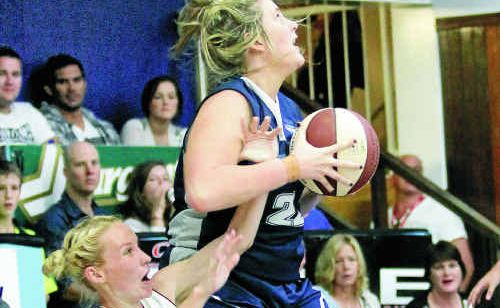 Bears Kiara Caughley limits her chances of getting the ball off Cyclones Mikaela King in Saturday’s match at Hegvold Stadium. Bears Kiara Caughley limits her chances of getting the ball off Cyclones Mikaela King in Saturday’s match at Hegvold Stadium.