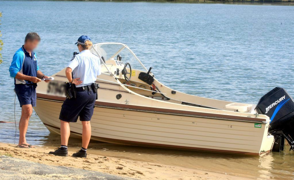 Boat accident in Currumbin River. Boat accident in Currumbin River.