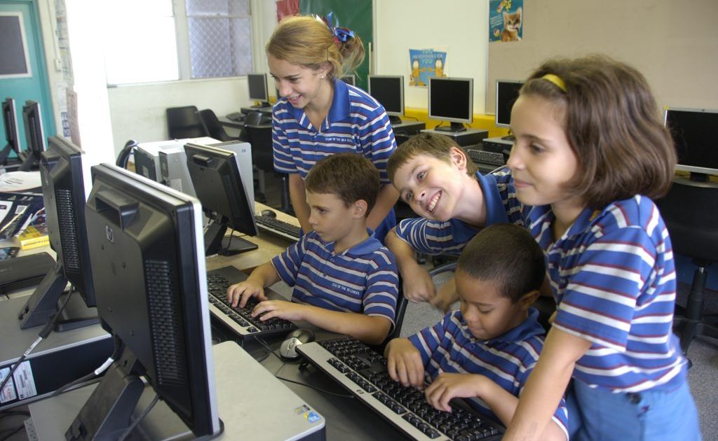 Learning online at Star of the Sea Catholic Primary School: Ally Ainsworth, Hayden Price, Joseph Bannan, Mason Schellebeck and Mackenzie Price. Learning online at Star of the Sea Catholic Primary School: Ally Ainsworth, Hayden Price, Joseph Bannan, Mason Schellebeck and Mackenzie Price.
