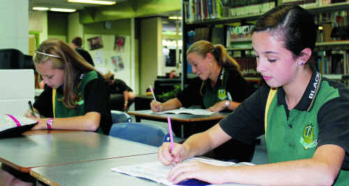 Blackwater State High School Year 9 students prepare for the NAPLAN tests currently underway. Blackwater State High School Year 9 students prepare for the NAPLAN tests currently underway.