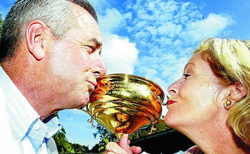 Black Caviar co-owners Colin and Jannene Madden, from Victoria, kiss the winning cup after the super horse won the Group One BTC Cup at Doomben. Black Caviar co-owners Colin and Jannene Madden, from Victoria, kiss the winning cup after the super horse won the Group One BTC Cup at Doomben.