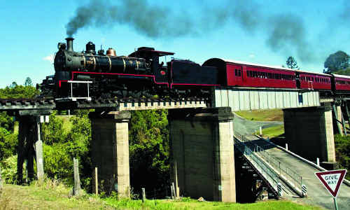 Gympie’s major heritage tourist attraction the Mary Valley Rattler. Gympie’s major heritage tourist attraction the Mary Valley Rattler.