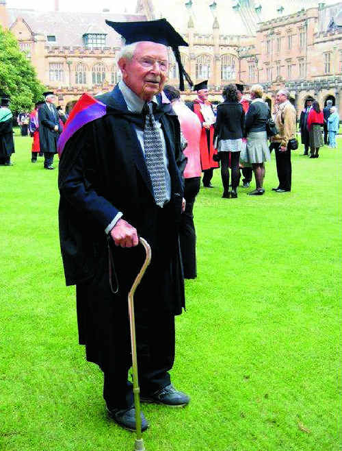 After nearly 70 years Dr Harry Segal has officially graduated from Sydney University After nearly 70 years Dr Harry Segal has officially graduated from Sydney University