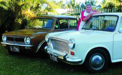 Classic’s By The Coast organiser Kev Hogan with his pride and joy, a 1964 Morris 1100 sedan and 1978 Leyland Mini 1275 LS. Classic’s By The Coast organiser Kev Hogan with his pride and joy, a 1964 Morris 1100 sedan and 1978 Leyland Mini 1275 LS.