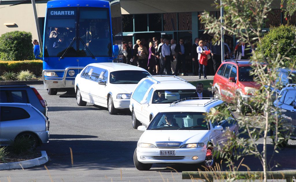 About 200 friends and relatives said goodbye to Tania Simpson, 31, and her five-year-old daughter Kyla Rogers in a funeral service at Mudgeeraba. About 200 friends and relatives said goodbye to Tania Simpson, 31, and her five-year-old daughter Kyla Rogers in a funeral service at Mudgeeraba.