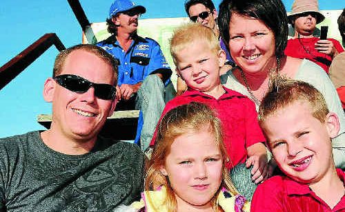 Hudd, Cienna, 5, Blake, 6, Dylan, 3 and Donna Jaavuo, were looking forward to the Hell Raisers for Insanity show at the Gladstone Showgrounds. Hudd, Cienna, 5, Blake, 6, Dylan, 3 and Donna Jaavuo, were looking forward to the Hell Raisers for Insanity show at the Gladstone Showgrounds.