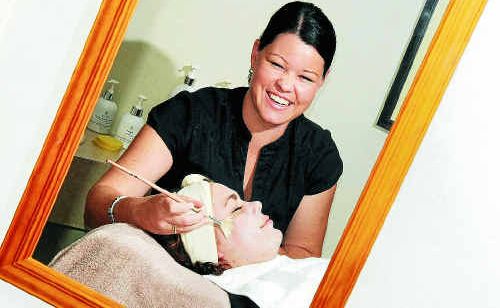 Therapist Anna Tetley giving Paetyn Cartwright a facial at ’Be Pampered’ Health and Beauty, Herbert Street Gladstone. Therapist Anna Tetley giving Paetyn Cartwright a facial at ’Be Pampered’ Health and Beauty, Herbert Street Gladstone.