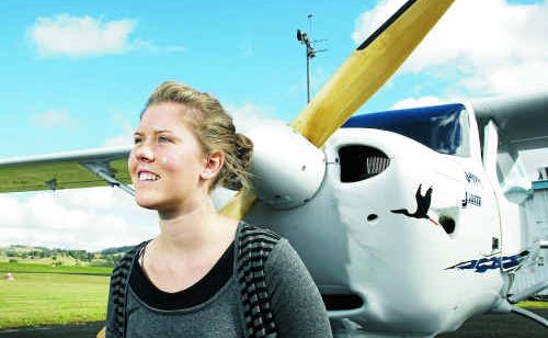 Sophie Dansie prepares to takes to the skies on her first solo flight after being awarded the Joanne Ethell scholarship at the Northern Rivers Aero Club. Sophie Dansie prepares to takes to the skies on her first solo flight after being awarded the Joanne Ethell scholarship at the Northern Rivers Aero Club.
