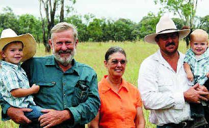 Flynn, Lindsay, Avriel, Douglas and Brodie Tyson on their property Springwood, west of Rolleston. Flynn, Lindsay, Avriel, Douglas and Brodie Tyson on their property Springwood, west of Rolleston.
