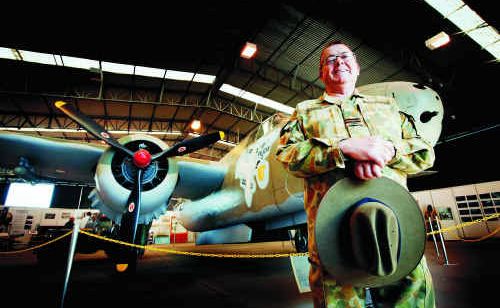 Squadron Leader Dennis Deering pictured here with a fully restored Douglas A20-G Boston at the new RAAF Amberley Heritage Centre. Photo: David Nielsen Squadron Leader Dennis Deering pictured here with a fully restored Douglas A20-G Boston at the new RAAF Amberley Heritage Centre. Photo: David Nielsen