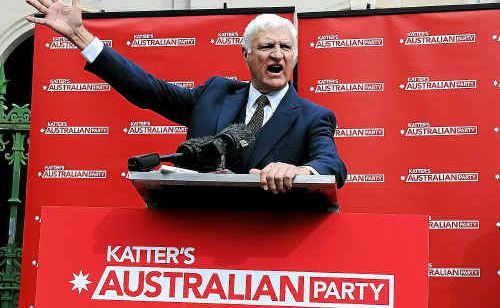 Federal MP Bob Katter addresses the media outside Parliament House as he launches his new political party. Federal MP Bob Katter addresses the media outside Parliament House as he launches his new political party.