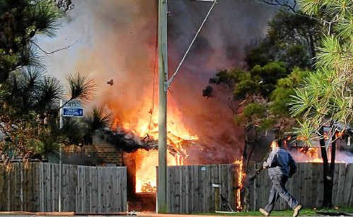 A house in Beerwah exploded yesterday. Photo contributed A house in Beerwah exploded yesterday. Photo contributed