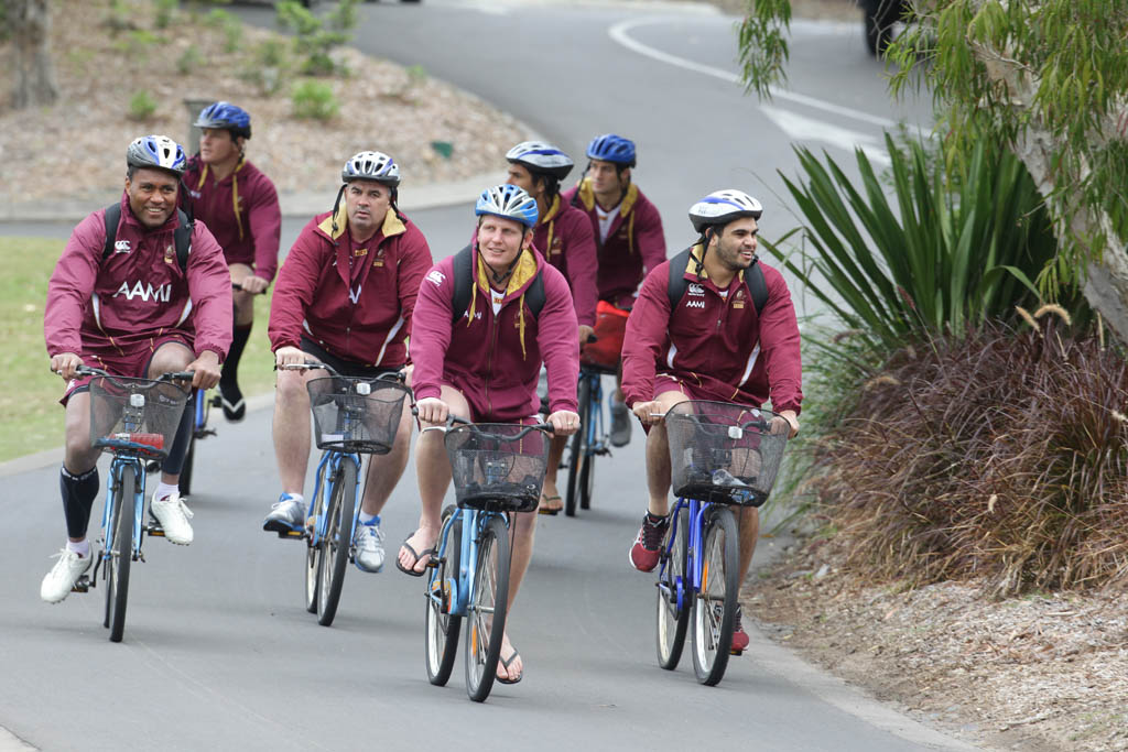 Queensland State of Origin team training at the Coolum Hyatt. Queensland State of Origin team training at the Coolum Hyatt.