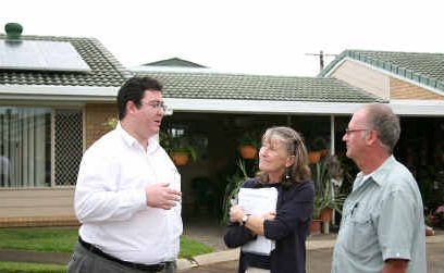 Member for Dawson George Christensen discusses the problem with Marilyn Hastings and Darren Jones, of Parkview Gardens Retirement Village. Member for Dawson George Christensen discusses the problem with Marilyn Hastings and Darren Jones, of Parkview Gardens Retirement Village.