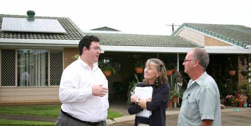 Member for Dawson George Christensen discusses the problem with Marilyn Hastings and Darren Jones, of Parkview Gardens Retirement Village. Member for Dawson George Christensen discusses the problem with Marilyn Hastings and Darren Jones, of Parkview Gardens Retirement Village.