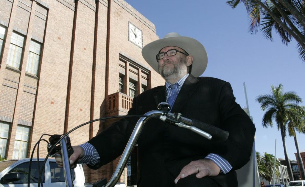 Protester Bryan Law outside Rockhampton Council Chambers after being asked to leave council meeting. Protester Bryan Law outside Rockhampton Council Chambers after being asked to leave council meeting.