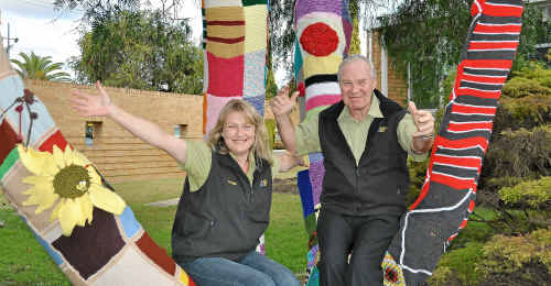 Warwick Visitor Information Centre supervisor Charee Aspinall and volunteer Doug Scott are willing visitors back to the Rose City following a Queensland tourism slump since the floods. Warwick Visitor Information Centre supervisor Charee Aspinall and volunteer Doug Scott are willing visitors back to the Rose City following a Queensland tourism slump since the floods.