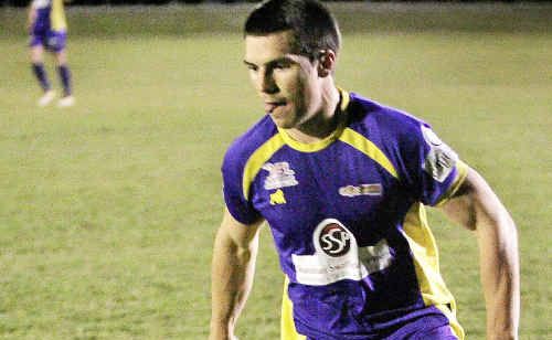 Capricorn Cougars full-back Matthew Sauer worked tirelessly during his side’s 5-1 defeat to Brisbane Strikers on Saturday night. Capricorn Cougars full-back Matthew Sauer worked tirelessly during his side’s 5-1 defeat to Brisbane Strikers on Saturday night.