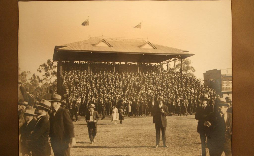 Callaghan Park grandstand taken in 1923. Callaghan Park grandstand taken in 1923.