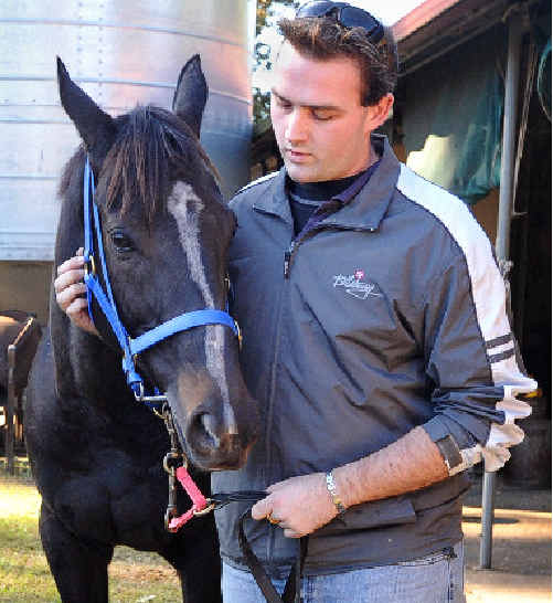 Anthony McLeod introduces Black Piranha into its new surrounding in Grafton. Anthony McLeod introduces Black Piranha into its new surrounding in Grafton.