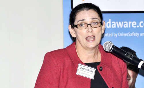 QGC managing director Catherine Tanna at the Gladstone Entertainment Centre yesterday.