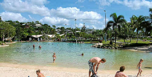 TAKE A DIP: Airlie Beach’s man-made lagoon is central and a popular place to swim and sunbake. TAKE A DIP: Airlie Beach’s man-made lagoon is central and a popular place to swim and sunbake.