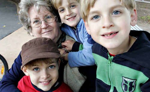 Paula Buckton, pictured with her grandchildren, 8-year-old Tristan, left, Brighton and Connor Slade, both 4, believes the low rate rise helps struggling families. Paula Buckton, pictured with her grandchildren, 8-year-old Tristan, left, Brighton and Connor Slade, both 4, believes the low rate rise helps struggling families.