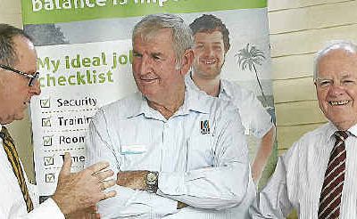 Denis Keeffe, Cr Cedric Marshall and Geoff Murphy at a meeting between CQ mayors and the CQ NRL Bid leaders. Denis Keeffe, Cr Cedric Marshall and Geoff Murphy at a meeting between CQ mayors and the CQ NRL Bid leaders.