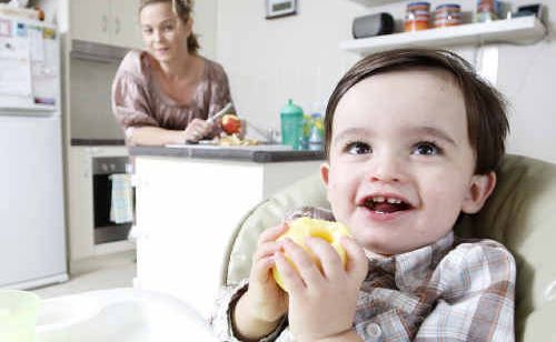 Louise Schmidt with her 18-month-old son Cooper, who has a cashew nut allergy. Photo: Sarah Harvey Louise Schmidt with her 18-month-old son Cooper, who has a cashew nut allergy. Photo: Sarah Harvey