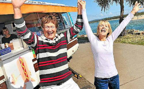 David and Caroline Draper are cheering loudly after getting the go-ahead from council to continue their business at Noosa Spit. David and Caroline Draper are cheering loudly after getting the go-ahead from council to continue their business at Noosa Spit.