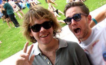 APN's 2011 Splendour in the Grass competition winner Andy Merrick, centre, pictured with his brother Jackson, left, who he is taking to the festival. APN's 2011 Splendour in the Grass competition winner Andy Merrick, centre, pictured with his brother Jackson, left, who he is taking to the festival.