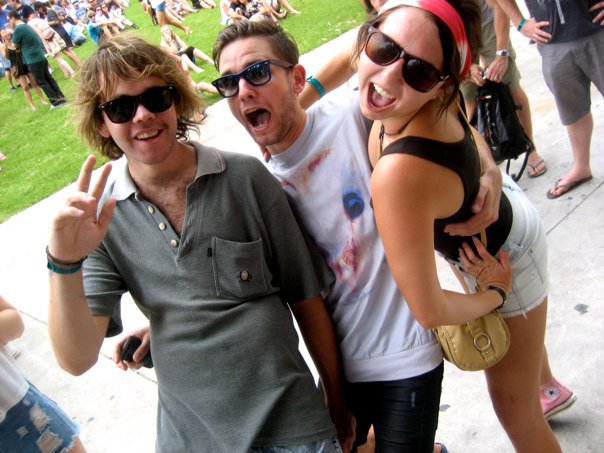 APN's 2011 Splendour in the Grass competition winner Andy Merrick, centre, pictured with his brother Jackson, left, who he is taking to the festival. APN's 2011 Splendour in the Grass competition winner Andy Merrick, centre, pictured with his brother Jackson, left, who he is taking to the festival.