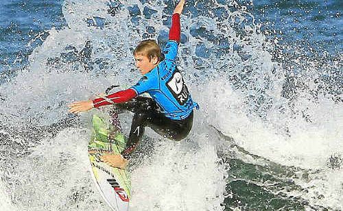 Lennox Head’s Michael Wright was a comprehensive winner in the final of yesterday’s Rusty Gromfest on his home beach. Lennox Head’s Michael Wright was a comprehensive winner in the final of yesterday’s Rusty Gromfest on his home beach.