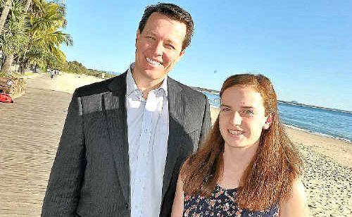 Kieren Perkins with up-and-comer Rheanna Norris who wants to be an Olympic swimmer. Kieren Perkins with up-and-comer Rheanna Norris who wants to be an Olympic swimmer.