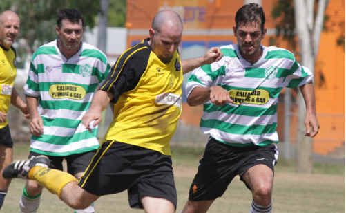 Mario Terranova in full flight for Emerald Eagles. INSET: The three Eagles representatives in Cougars colours on the Sunshine Coast. Mario Terranova in full flight for Emerald Eagles. INSET: The three Eagles representatives in Cougars colours on the Sunshine Coast.