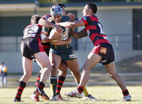 Ipswich Jets colts player James Tuiluga shows his strength in his team’s 50-6 victory over Wests last weekend. Ipswich Jets colts player James Tuiluga shows his strength in his team’s 50-6 victory over Wests last weekend.