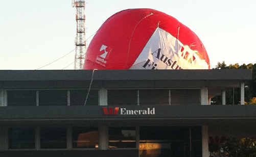 A power outage was a letdown for Westpac’s hot air balloon. A power outage was a letdown for Westpac’s hot air balloon.