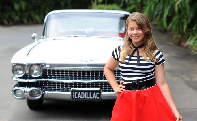 Bindi Irwin will arrive in a Cadillac for her 1950s-themed 13th birthday party. Bindi Irwin will arrive in a Cadillac for her 1950s-themed 13th birthday party.