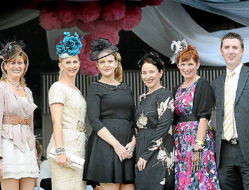 Birralee Kindergarten committee members Danielle Welsh, Emma Jefferis, Anita Spearing, president Cassandra Noy, Birralee teacher Sue LaBurniy and QGC’S Chris Brooker.