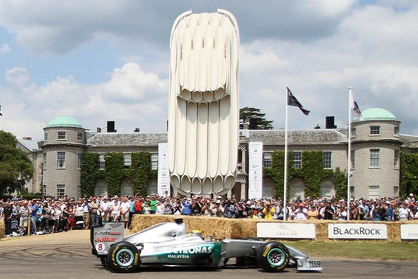 A Mercedes formula one car at Goodwood House. A Mercedes formula one car at Goodwood House.