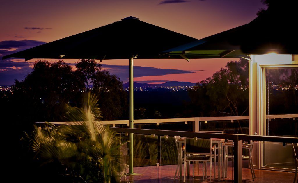 The morning sunrise from the deck of Clear Mountain Resort outside Brisbane. The morning sunrise from the deck of Clear Mountain Resort outside Brisbane.