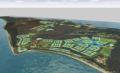 The proposed development on Hummock Island. The proposed development on Hummock Island.