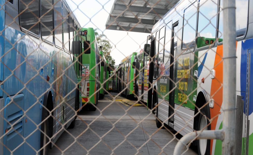 Buses in the Sunbus depot at Marcoola. Buses in the Sunbus depot at Marcoola.