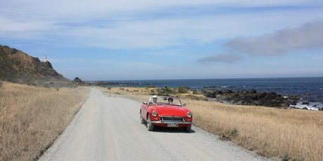 The road to Cape Palliser lighthouse, south of Martinborough, passes through the isolated fishing community of Ngawi, which boasts the highest number of bulldozers per capita in the world. The road to Cape Palliser lighthouse, south of Martinborough, passes through the isolated fishing community of Ngawi, which boasts the highest number of bulldozers per capita in the world.